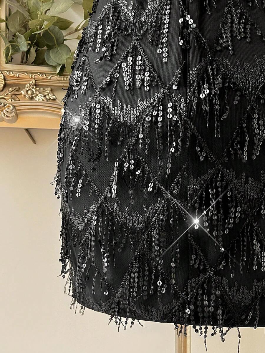 Black Halter Neck Elegant